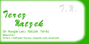 terez matzek business card